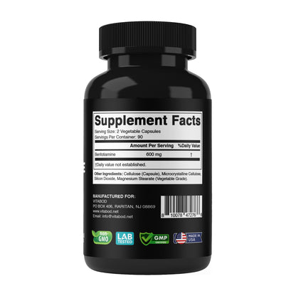 Premium Vitabod Vitamin B1 dietary supplement bottle resting on a clean surface for healthy lifestyle visualization