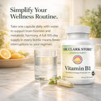 Dr Clark Vitamin B1 high potency supplement packaging close up