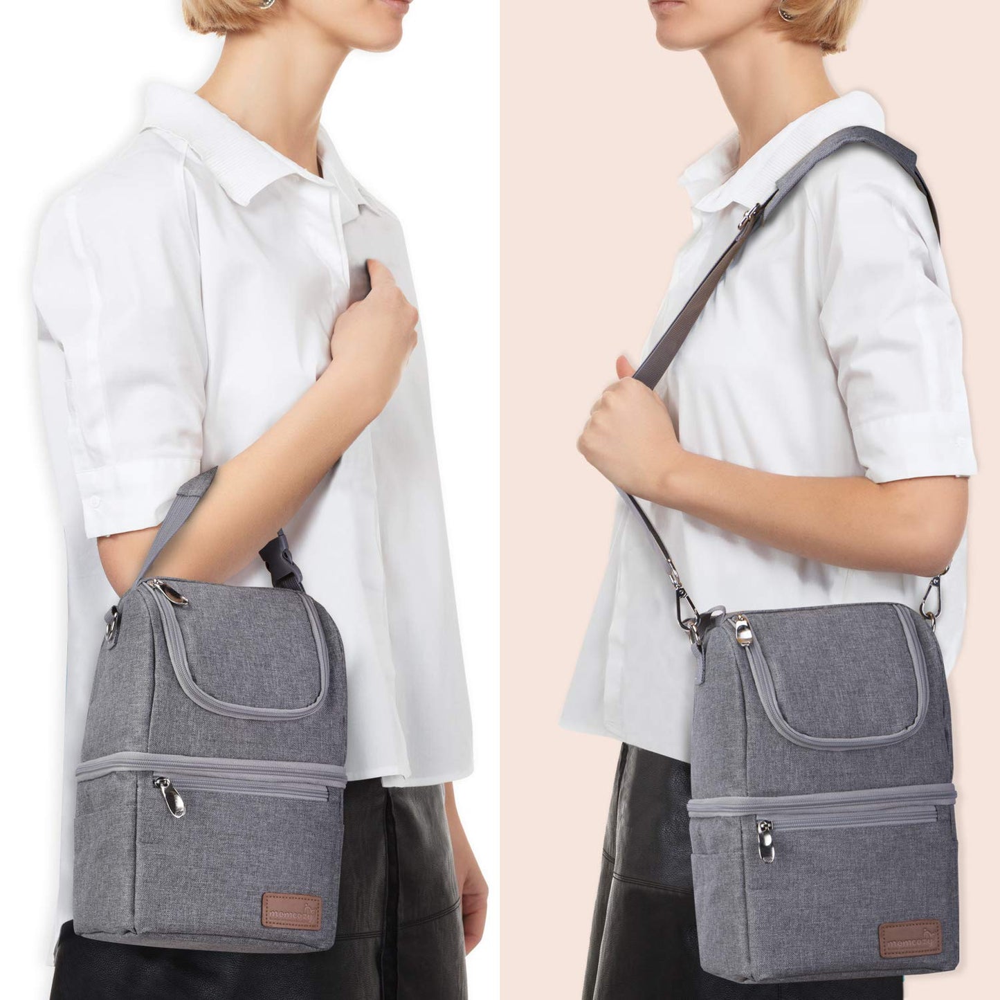 Interior view of Momcozy insulated cooler bag