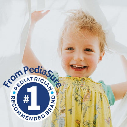 Clear product shot highlighting the vanilla flavor icon on the PediaSure bottle.