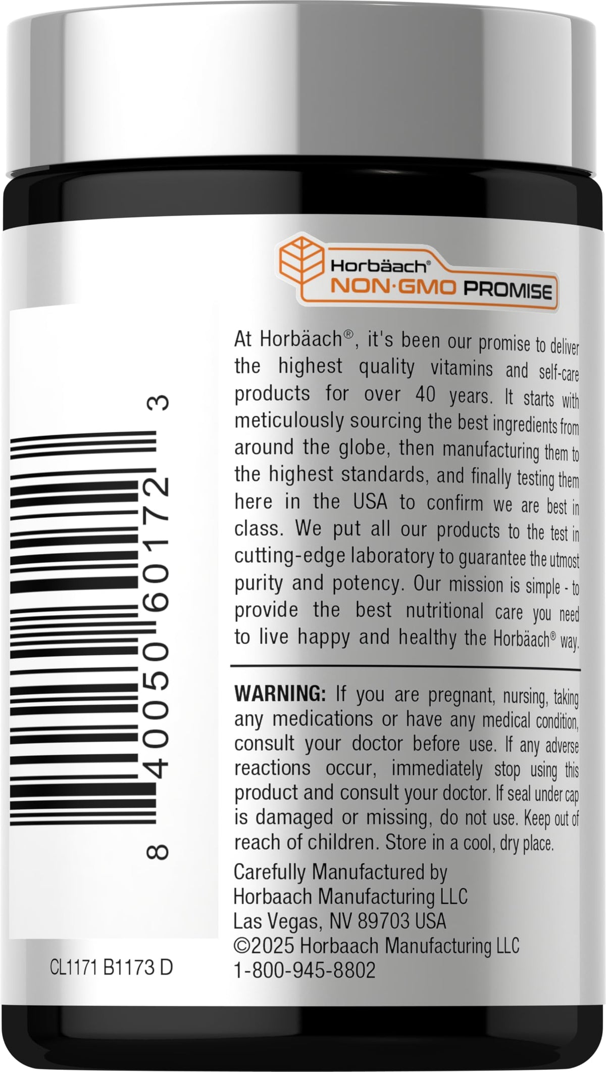 Horbäach imported vegan Vitamin B12 mouth dissolving tablets product packaging close up