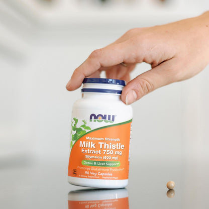 Now Foods silymarin flavonoids 600 milligrams supplement facts display