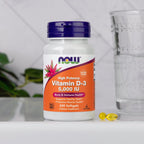 Now Foods vitamin D3 5000 IU bottle back view