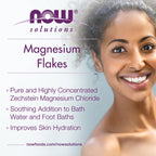 Now Foods magnesium soak container back label information
