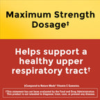 Back of Nature Made vitamin C gummies bottle showing supplement facts
