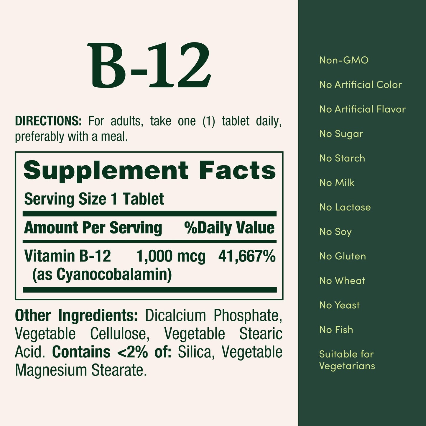 Close up of small pink easy to swallow B12 1000mcg tablets