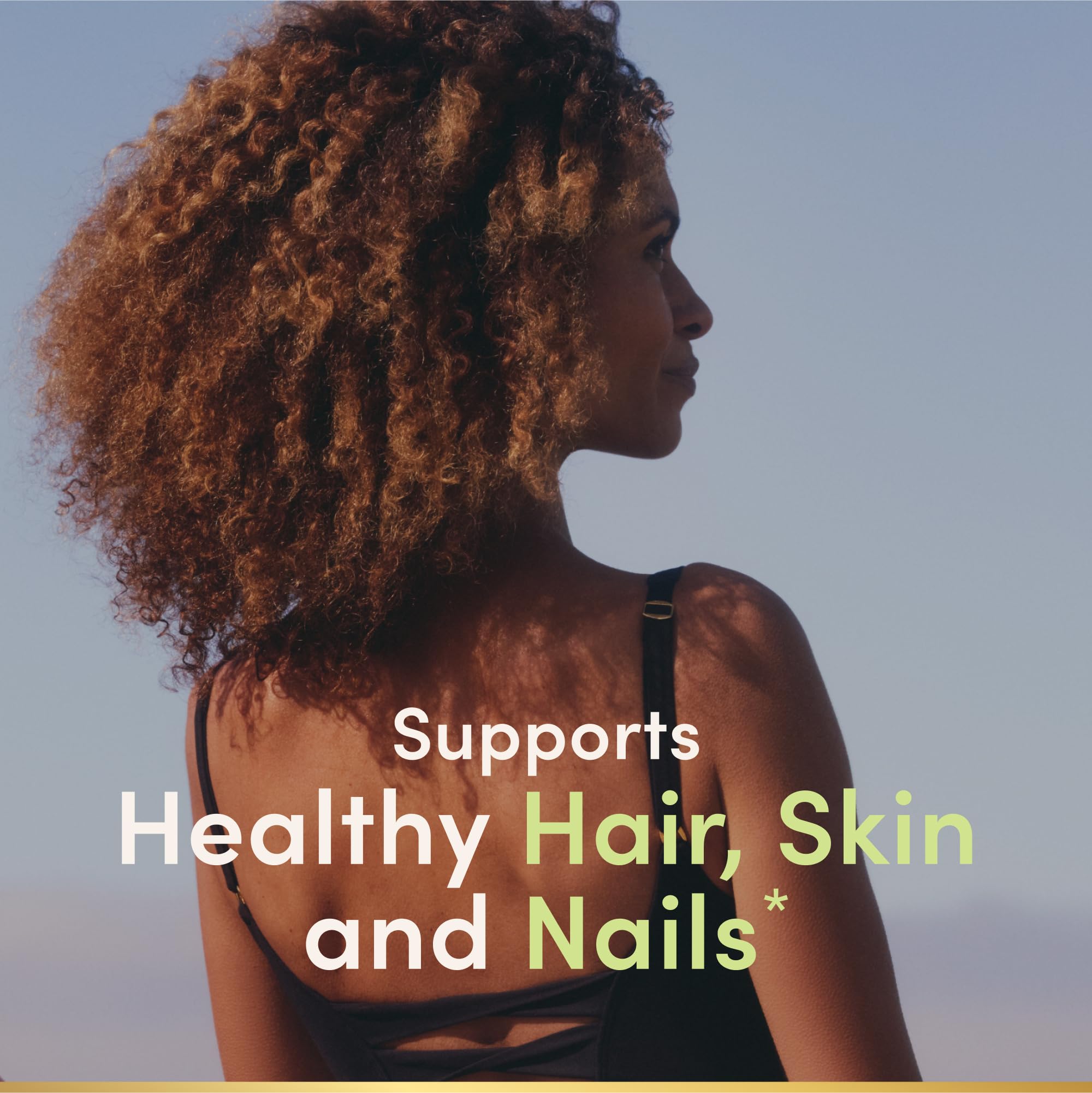 Nature's Bounty Biotin bottle showing supplement facts and ingredients