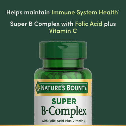 Close up view of the daily usage instructions for Nature's Bounty B complex imported vitamins
