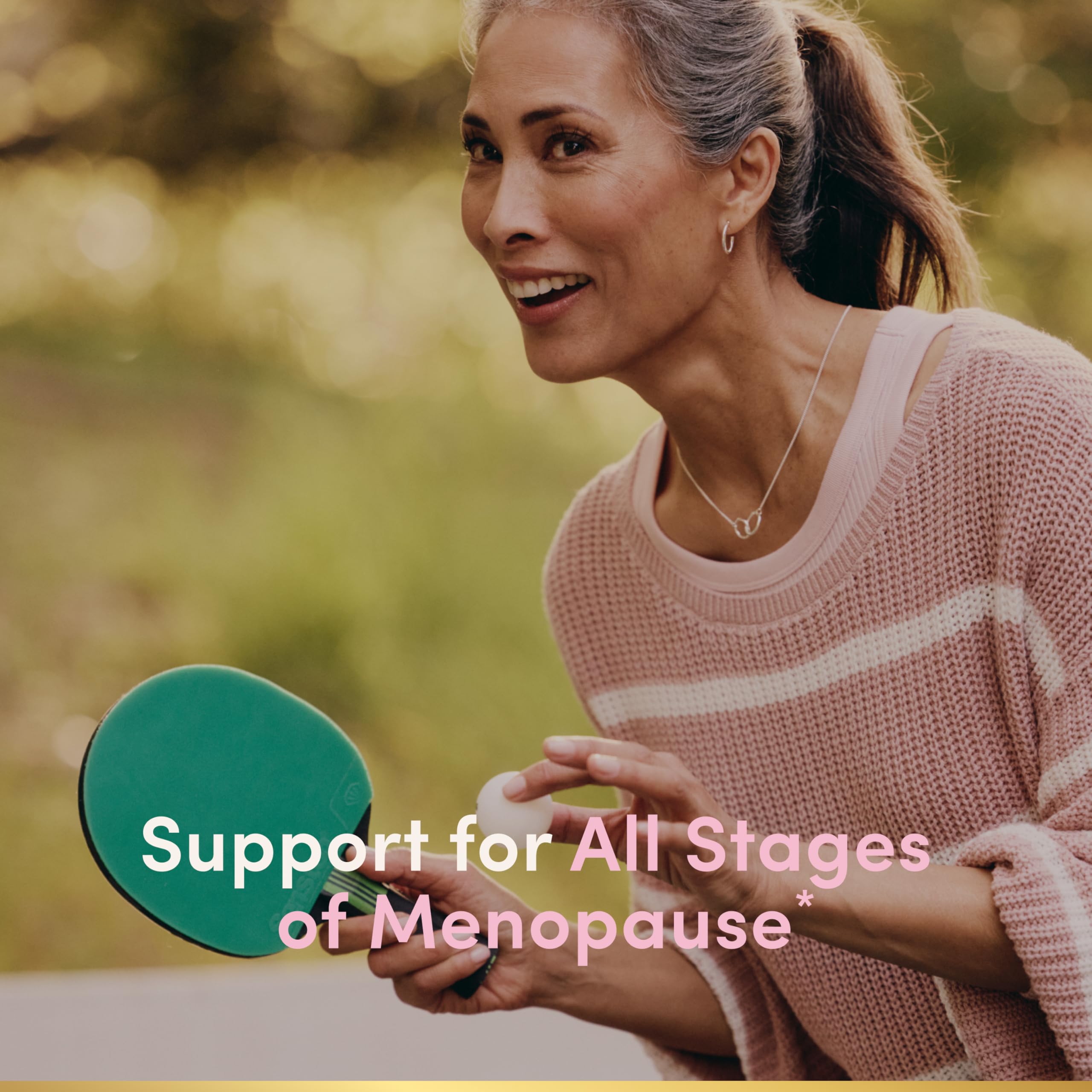 Nature's Bounty Optimal Solutions menopause supplement box showing drug free active ingredients
