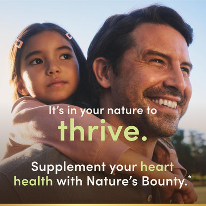 Nature's Bounty 1200 Milligram Omega-3 dietary supplement bottle showing purification and mercury-free guarantees.