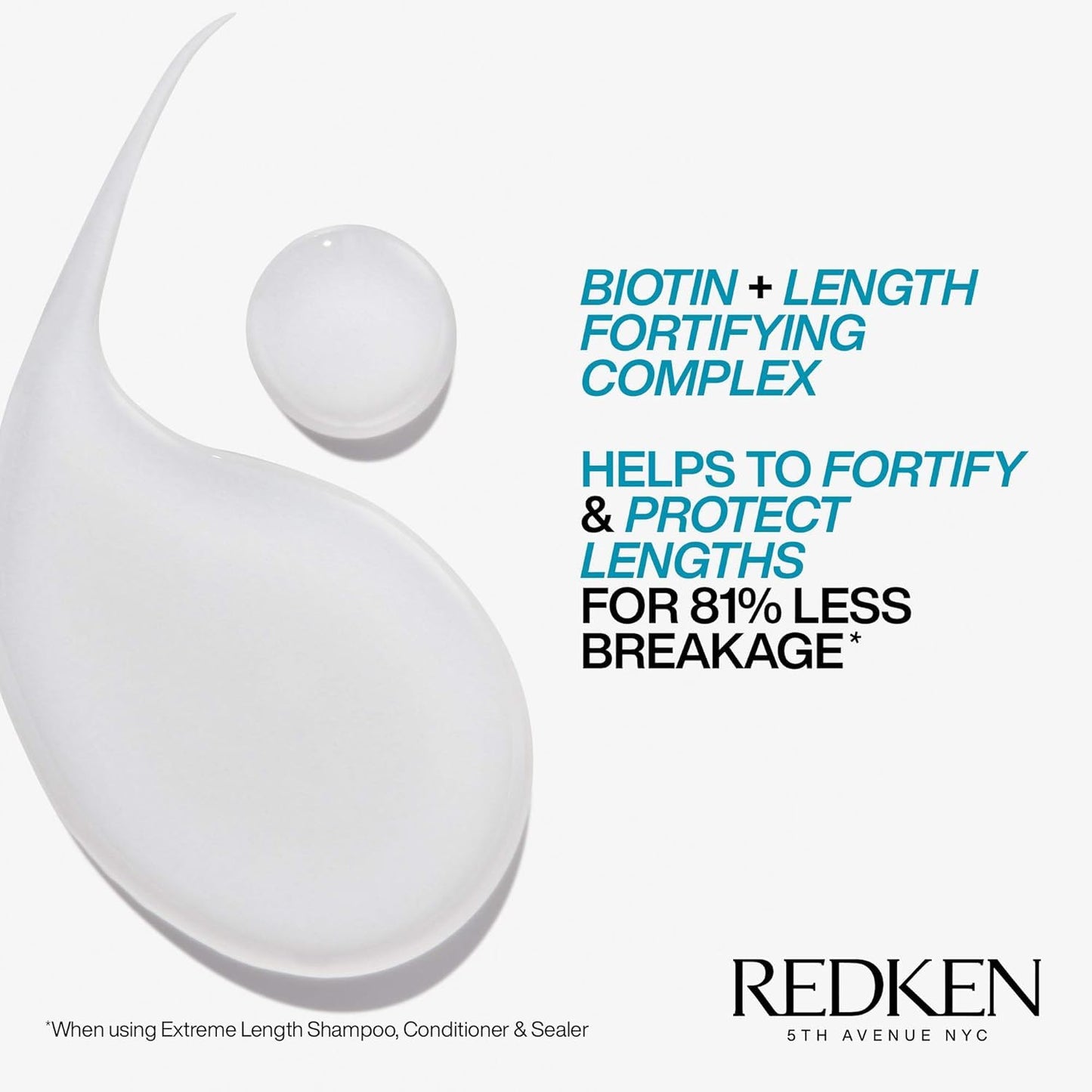 Redken pH balanced fortifying shampoo close up view of label details