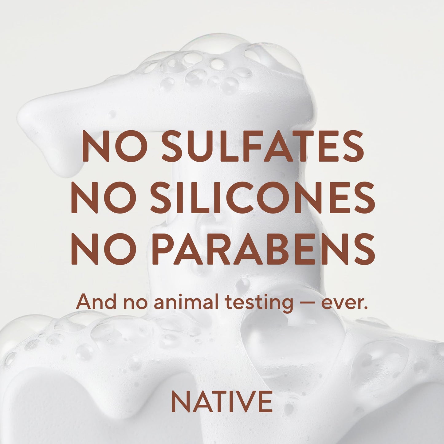 Native Sixteen Point Five Fluid Ounce shampoo and conditioner bottles showcasing the minimalist design