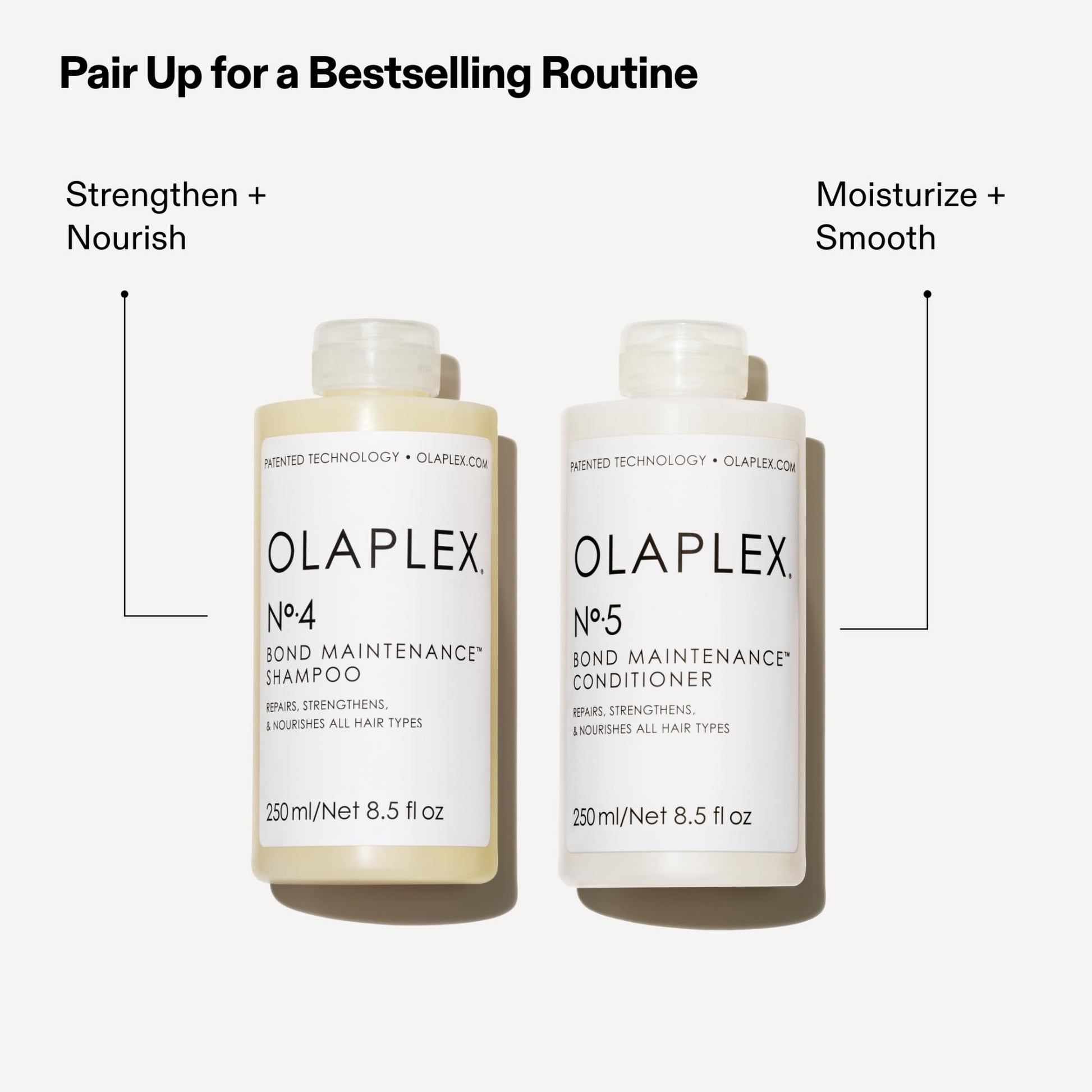 Premium hair care setup featuring Olaplex Number 4 bond building formula