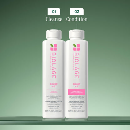 Biolage color treated hair low pH professional shampoo showing premium salon grade packaging