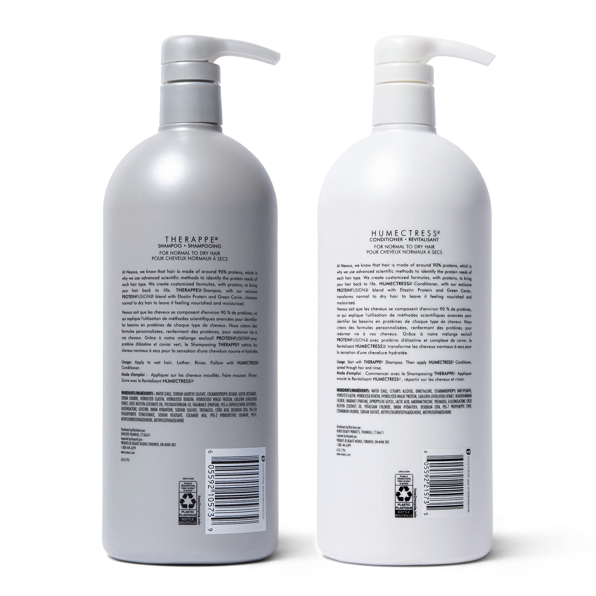 Nexxus moisturizing shampoo and conditioner thirty three point eight ounce pump bottles