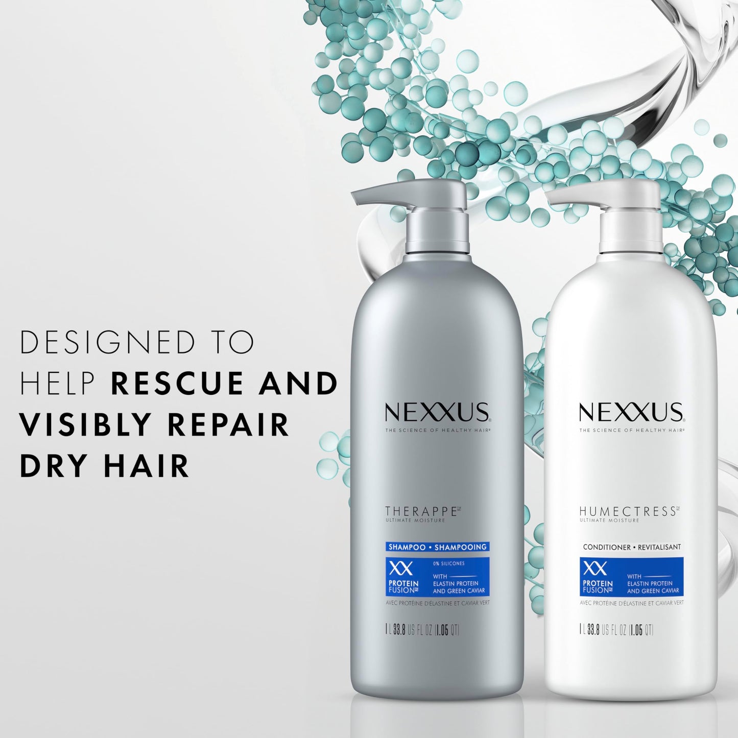 Nexxus salon care ultimate moisture hair care system for dry hair