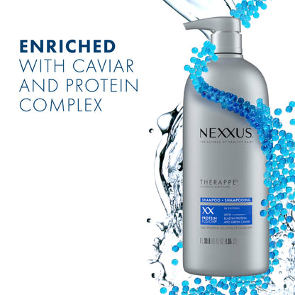 Nexxus silicone free shampoo and protein conditioner set close up view