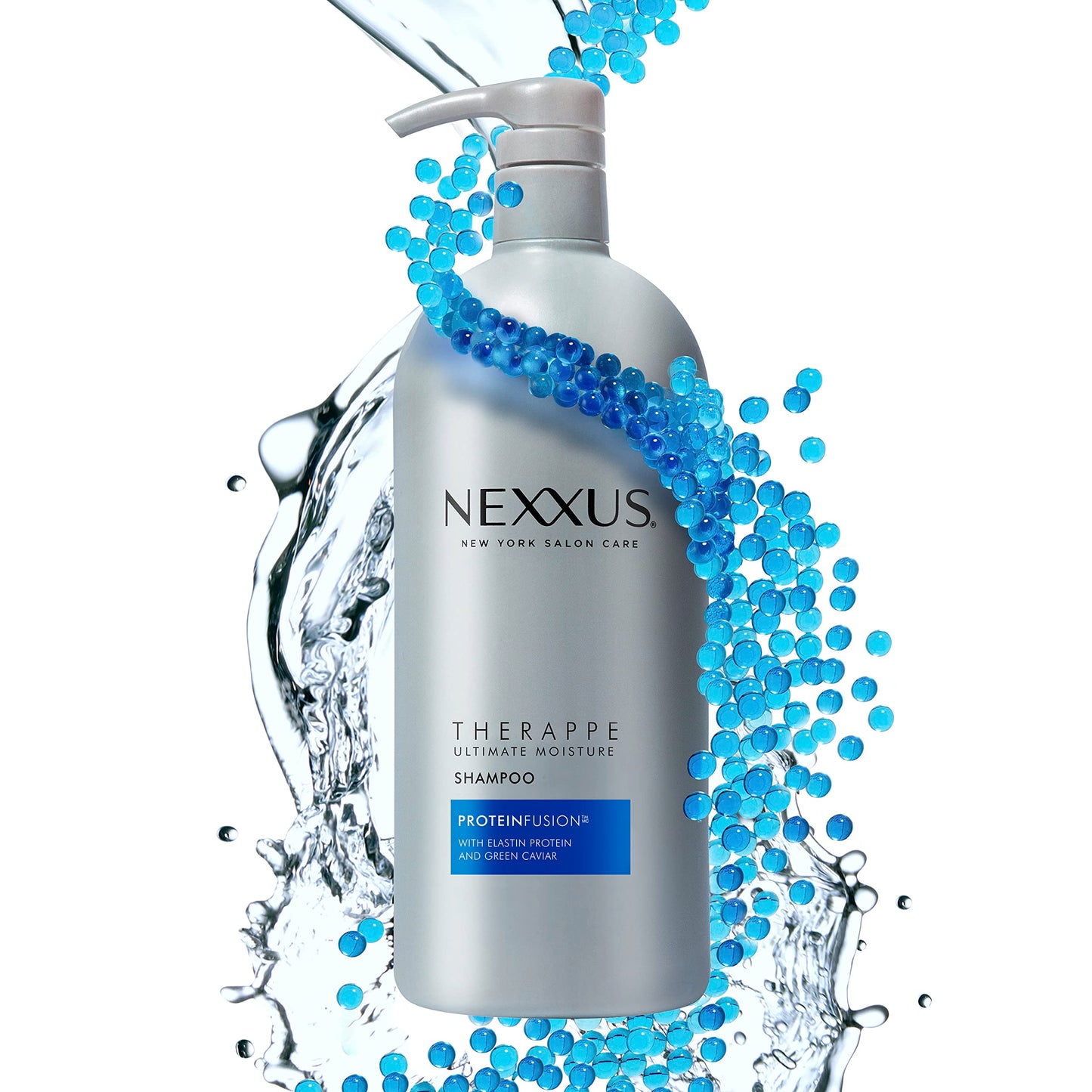 Nexxus thicker and stronger hair replenishing system duo pump bottles