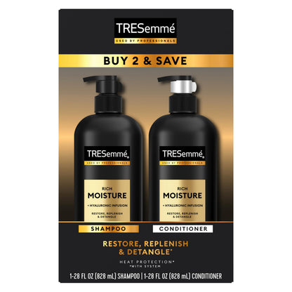 TRESemmé Rich Moisture shampoo bottle isolated