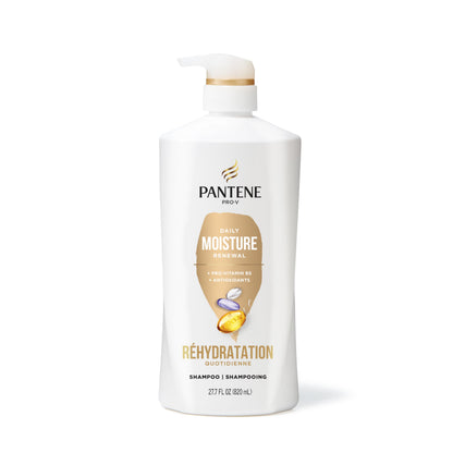 Pantene shampoo and conditioner duo displayed together showing the large value size bottles.
