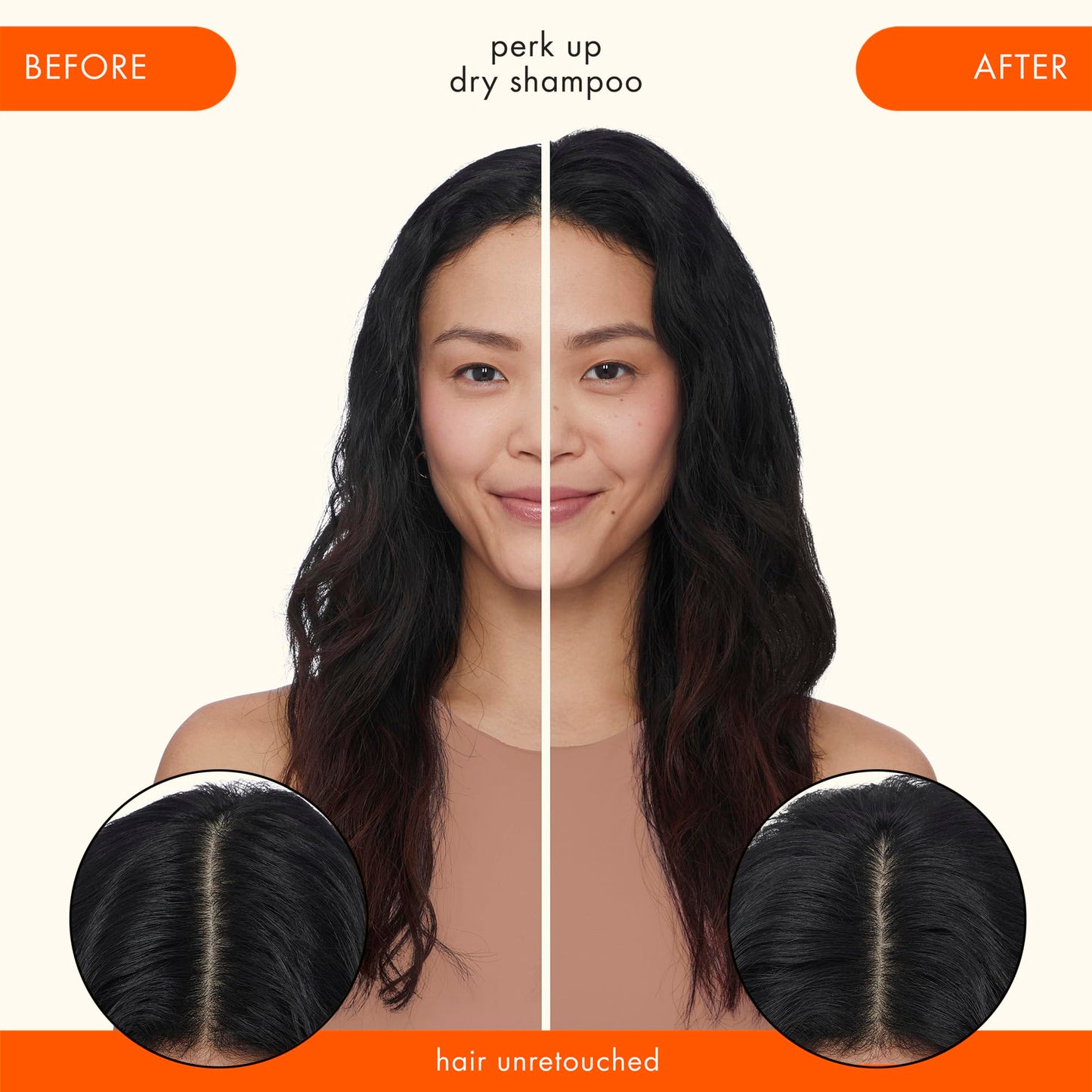 Amika waterless shampoo can highlighting the volume boosting rice starch formula label