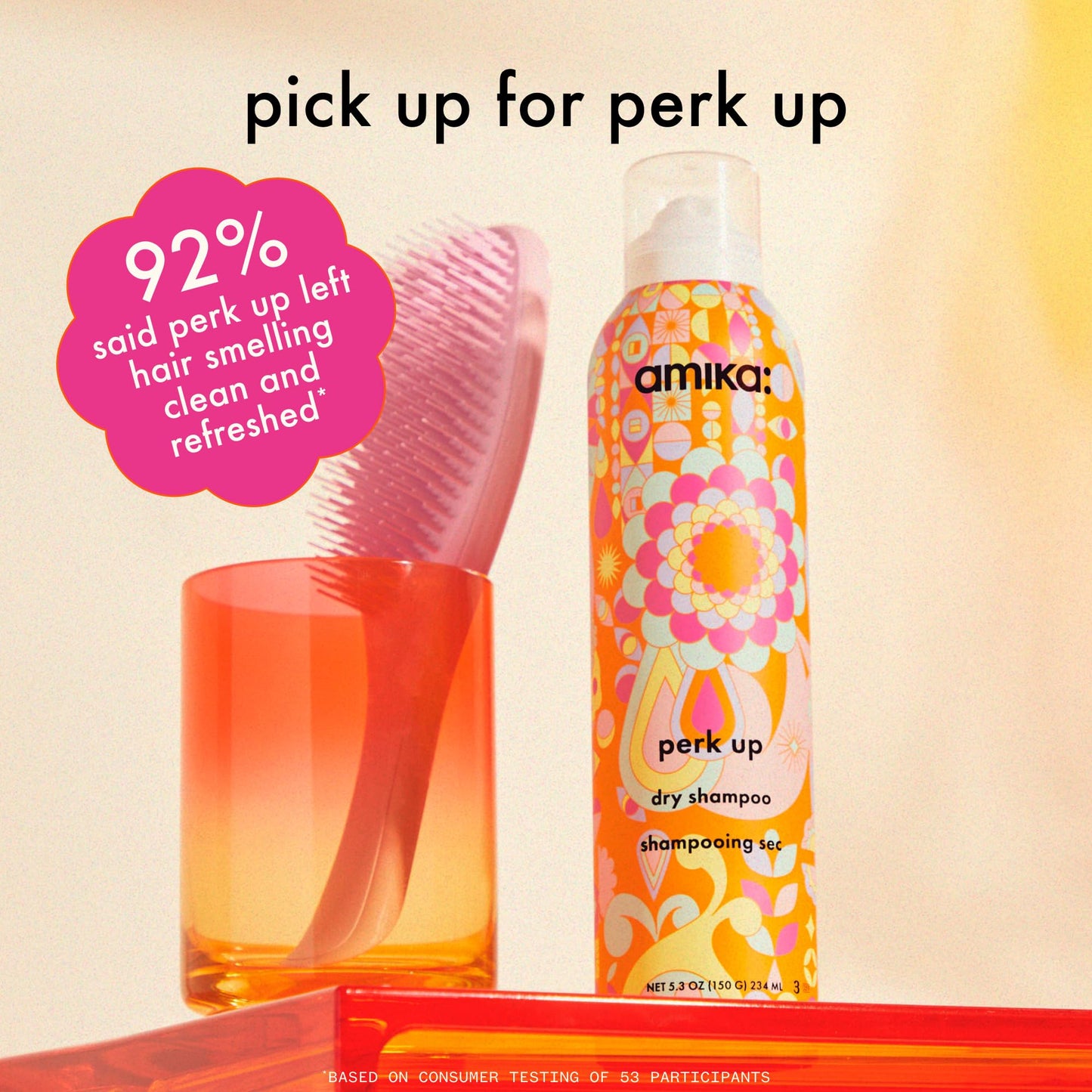 Amika prestige dry hair cleanser packaging indicating vitamin rich sea buckthorn infusion