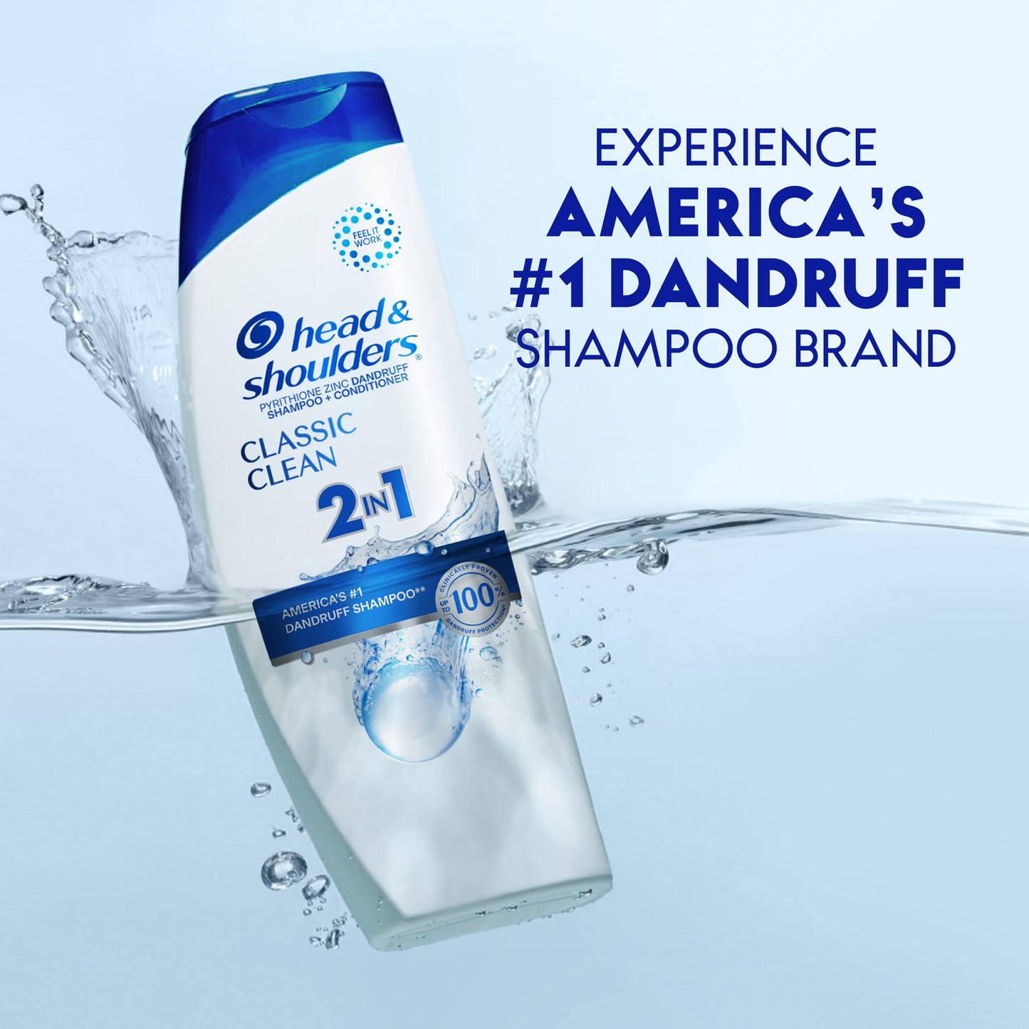 Head And Shoulders Classic Clean bottle showing 8.45 Fluid Ounces volume