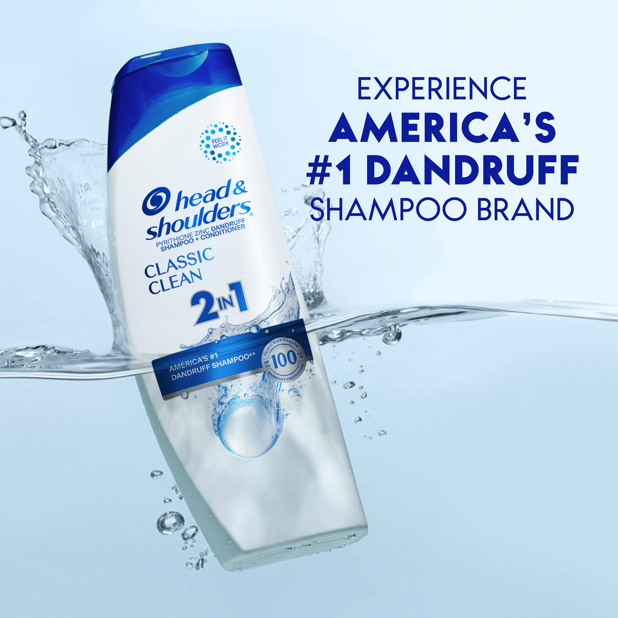 Head And Shoulders Classic Clean bottle showing 8.45 Fluid Ounces volume