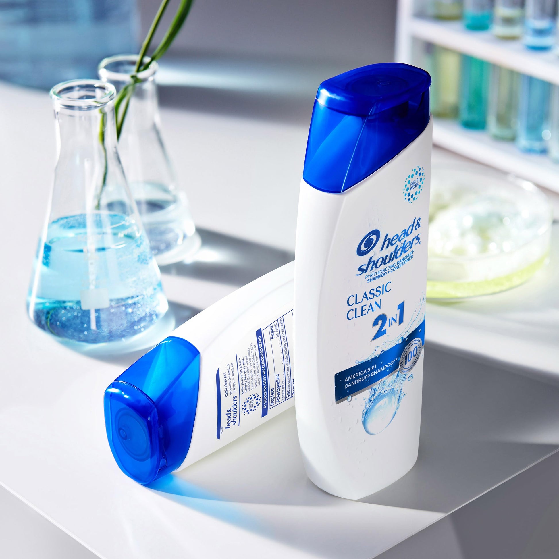 USA imported Head And Shoulders 2 in 1 shampoo studio shot