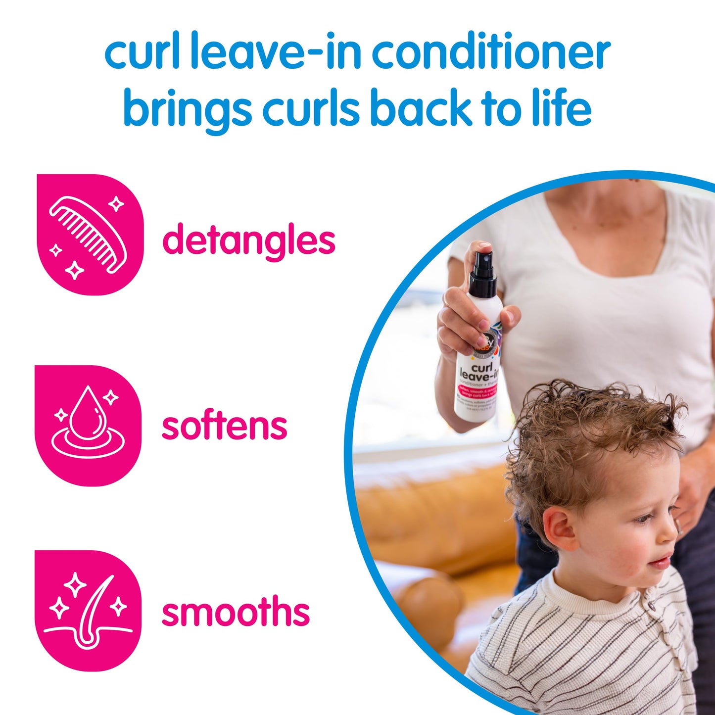 SoCozy kids hair detangler spray bottle packaging