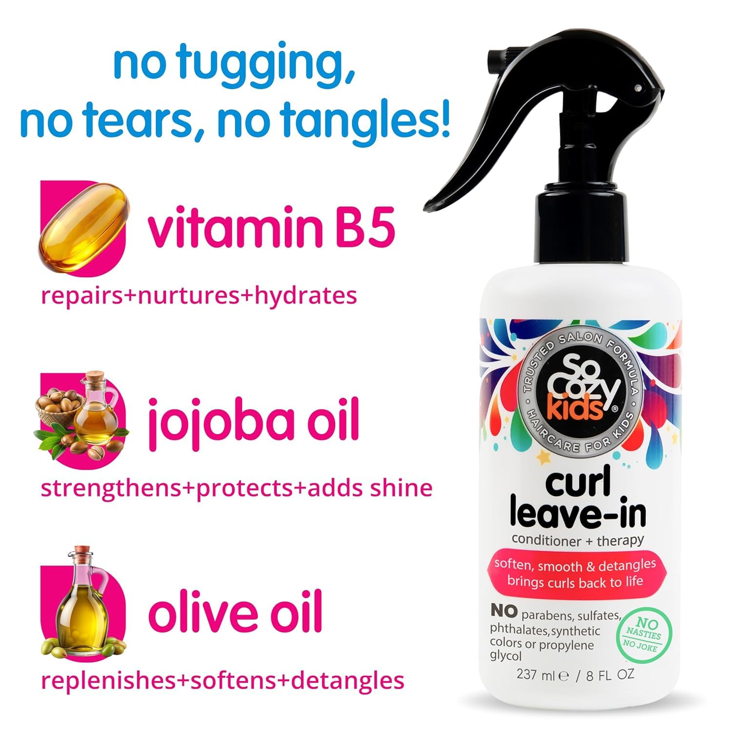 SoCozy leave in conditioner spray for curly hair texture