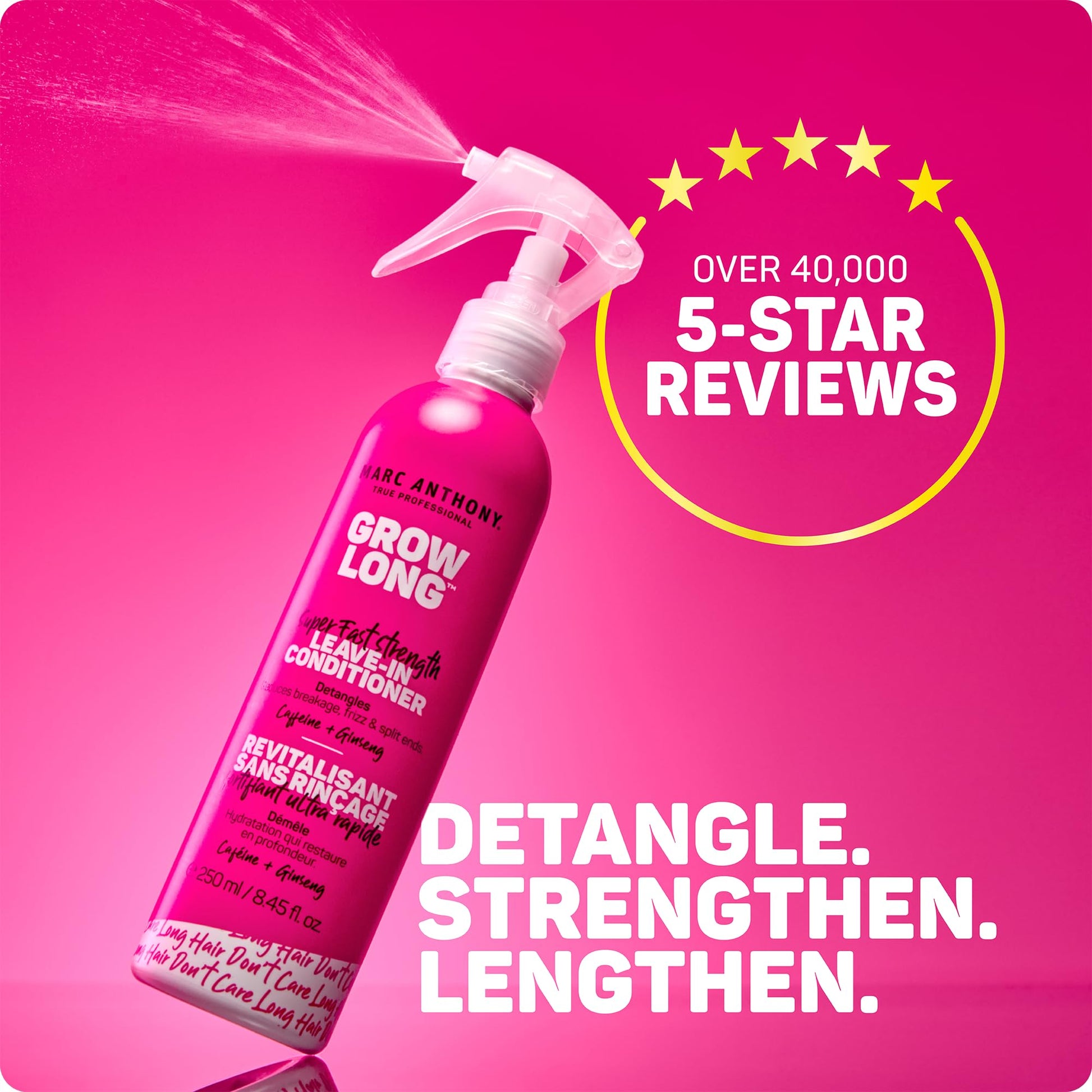 Marc Anthony Grow Long hair spray 250ml product packaging