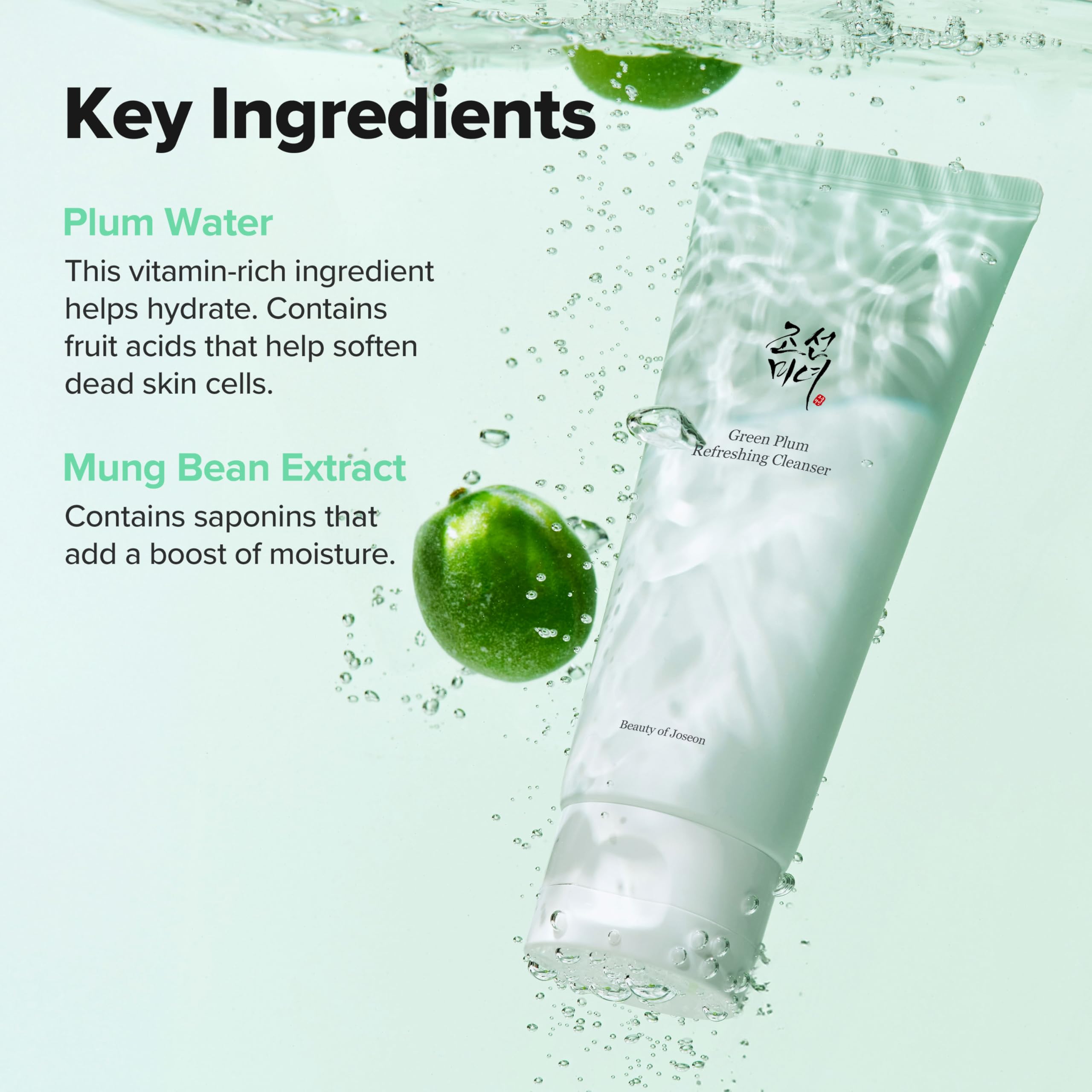 Beauty of Joseon Green Plum Refreshing Cleanser with Korean herbal ingredients