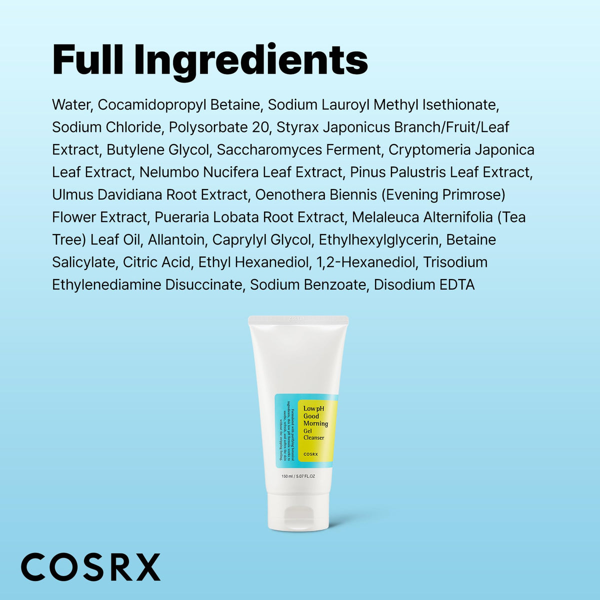 Cosrx Low pH Good Morning Gel Cleanser sealed product packaging