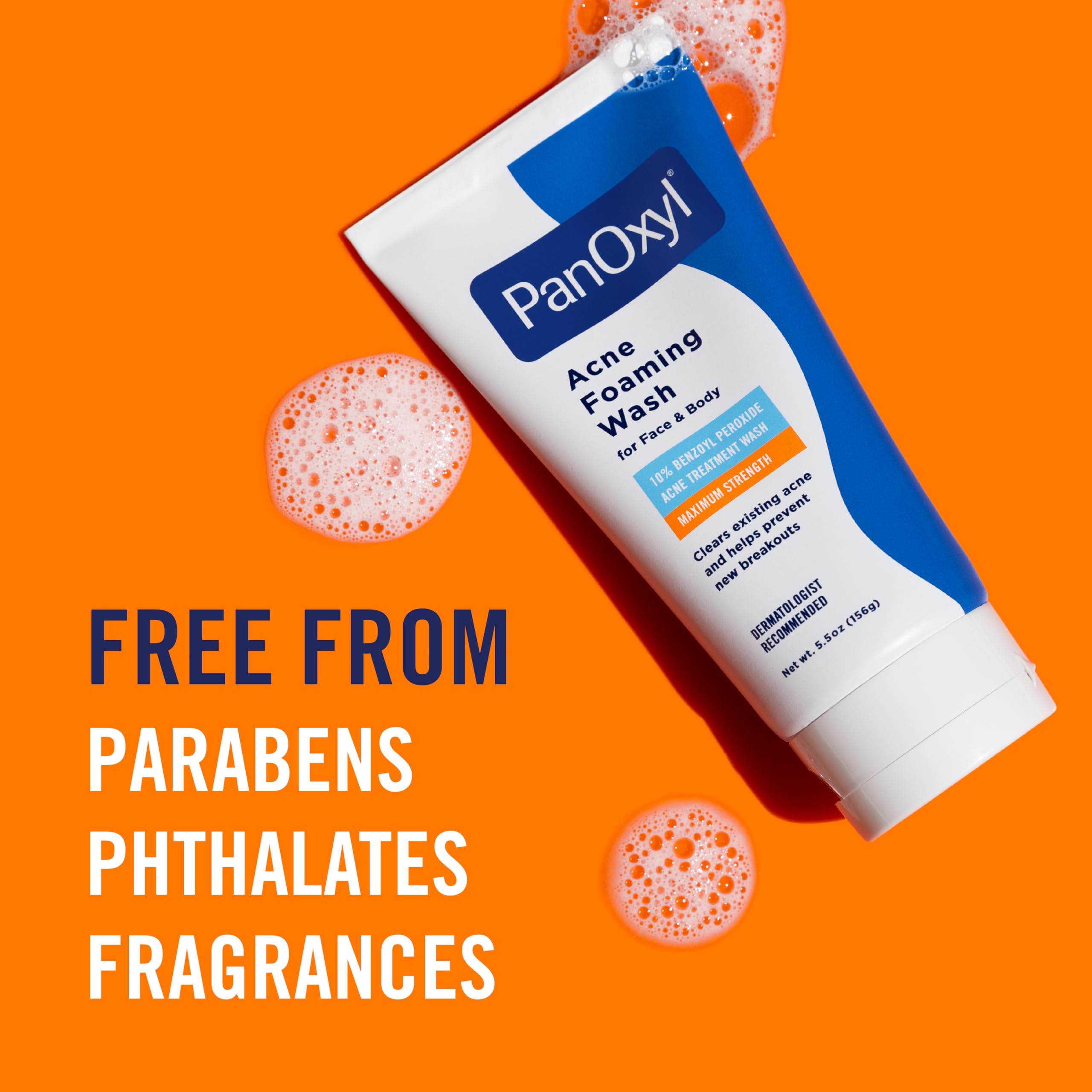 Back of PanOxyl wash packaging with usage instructions