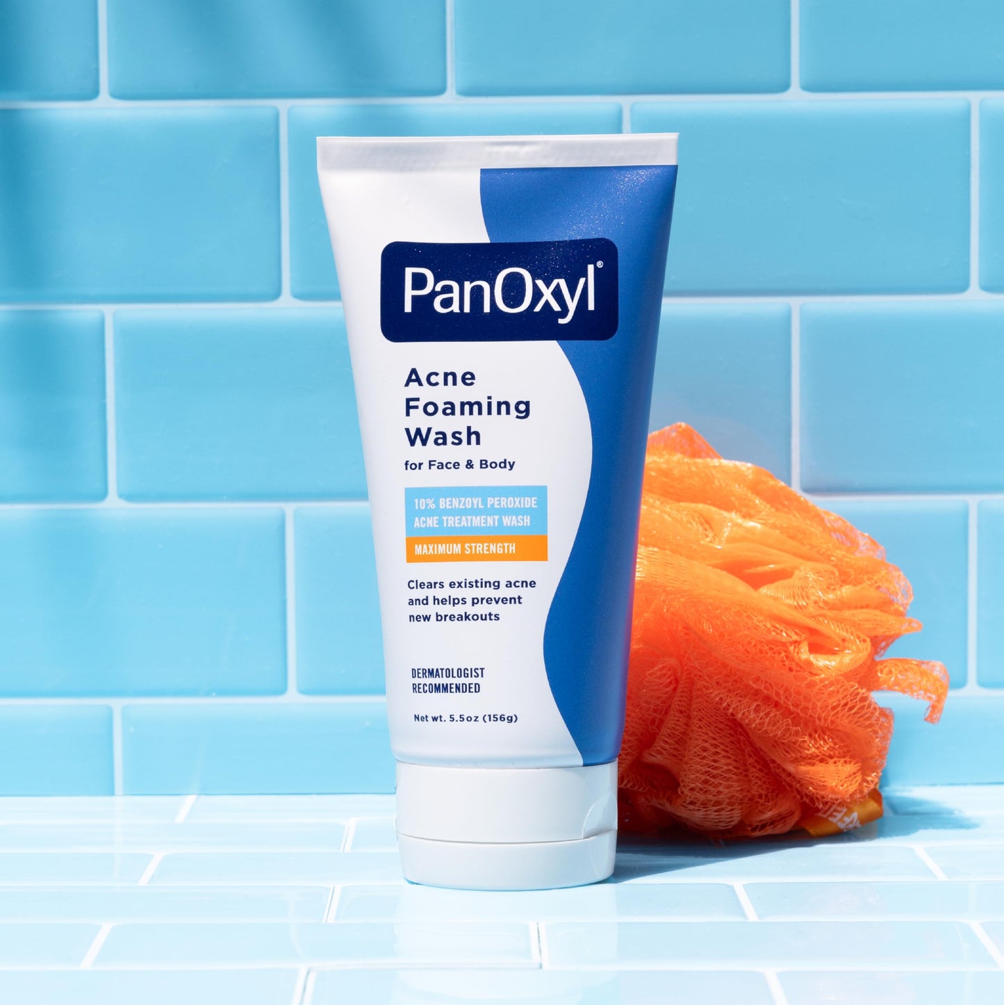 Texture demonstration of PanOxyl foaming acne wash