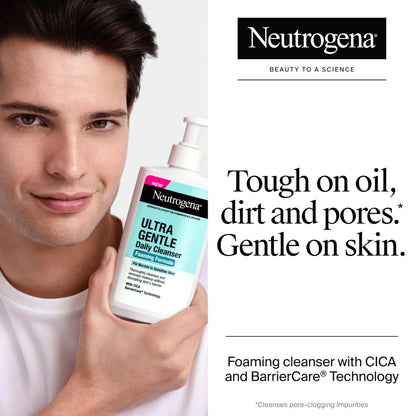 Side profile of Neutrogena 16 Fluid Ounce cleanser bottle