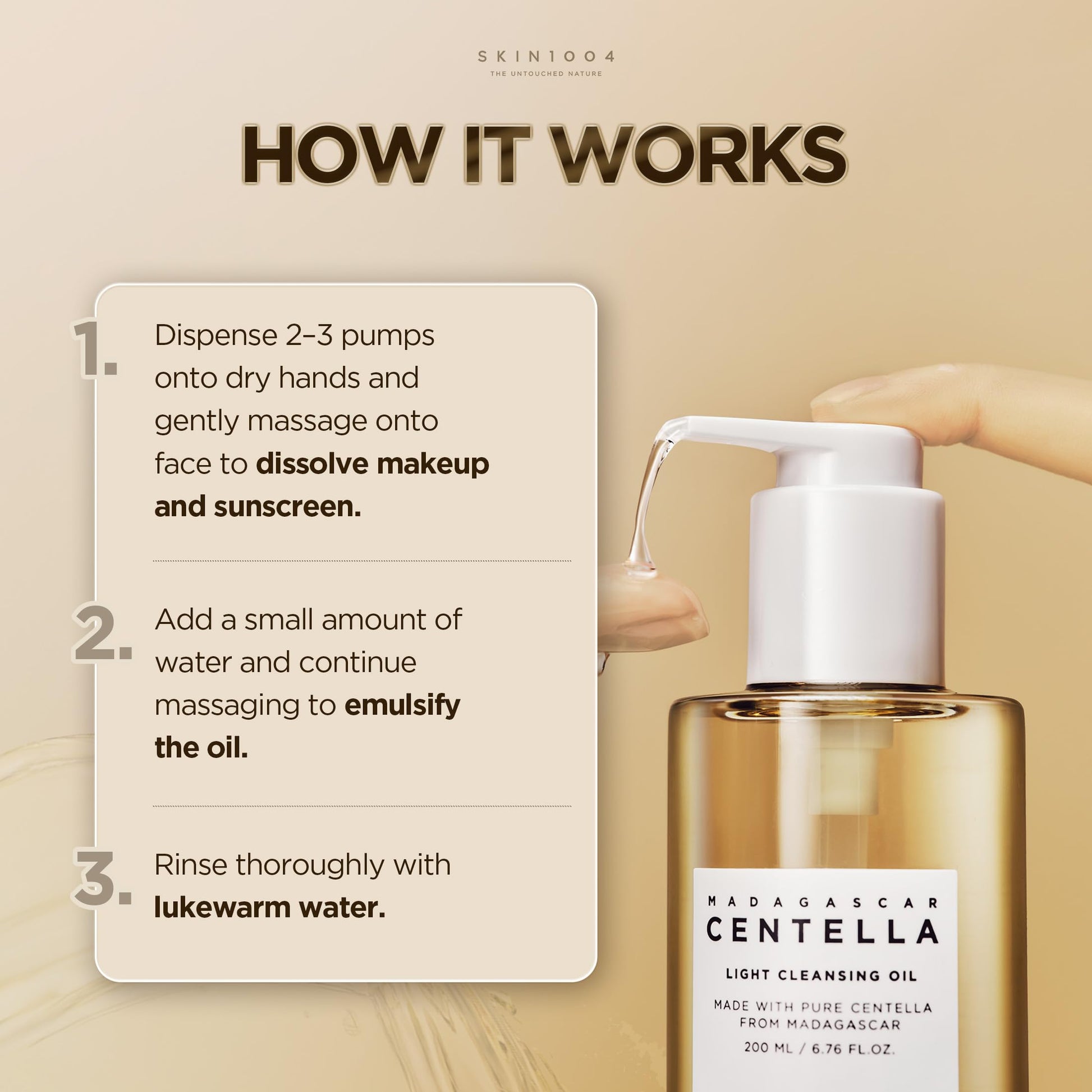 SKIN1004 Centella cleansing oil bottle with ingredient text