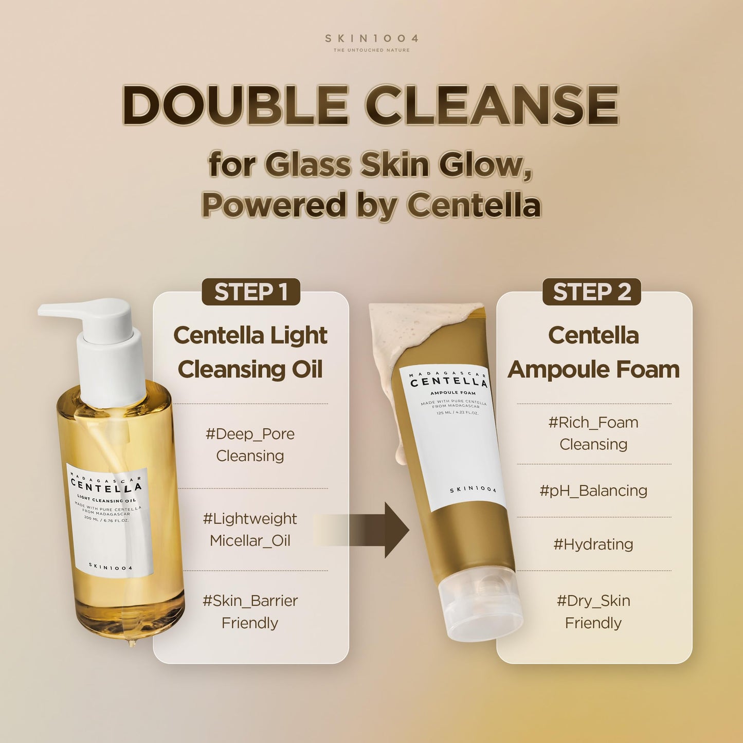Gentle makeup remover SKIN1004 oil product display