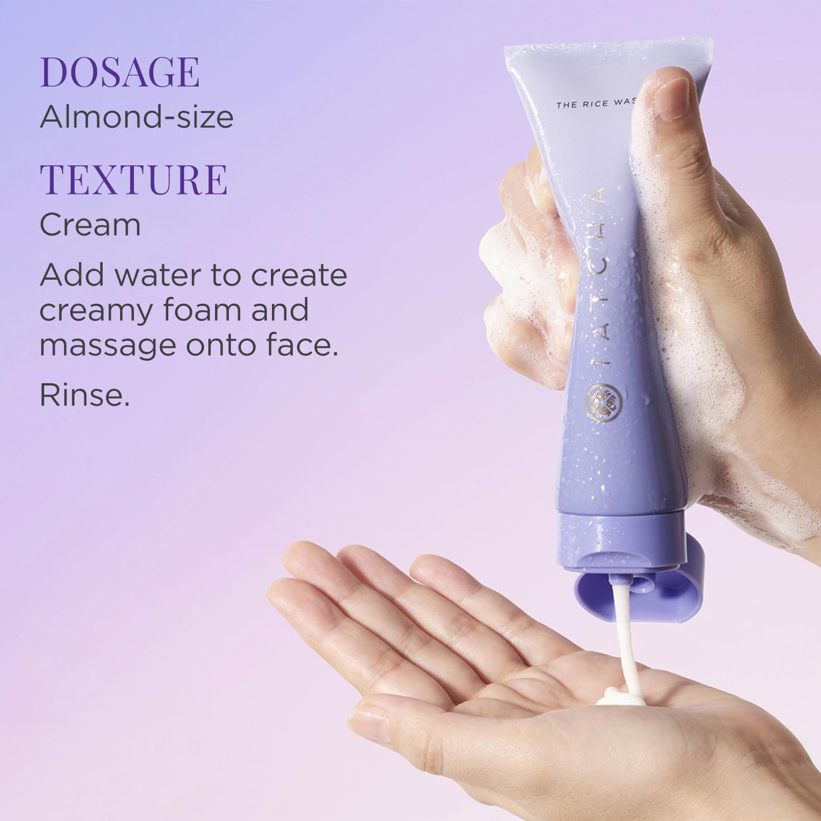 Tatcha The Rice Wash cleanser for dry skin bottle