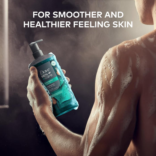 Dove Men Plus Care eucalyptus cedar body wash 26 fluid ounce bottle
