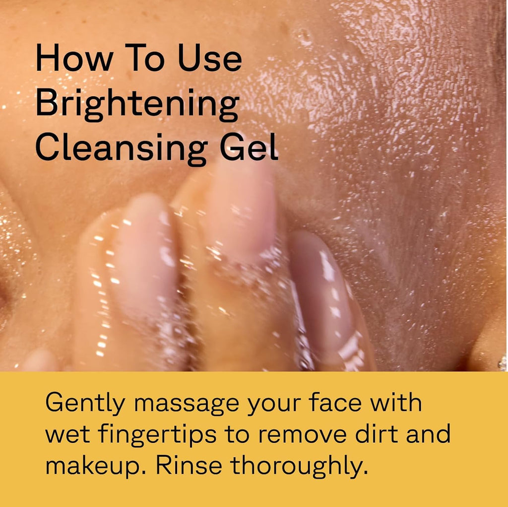 Acure brightening cleanser squeeze tube close up