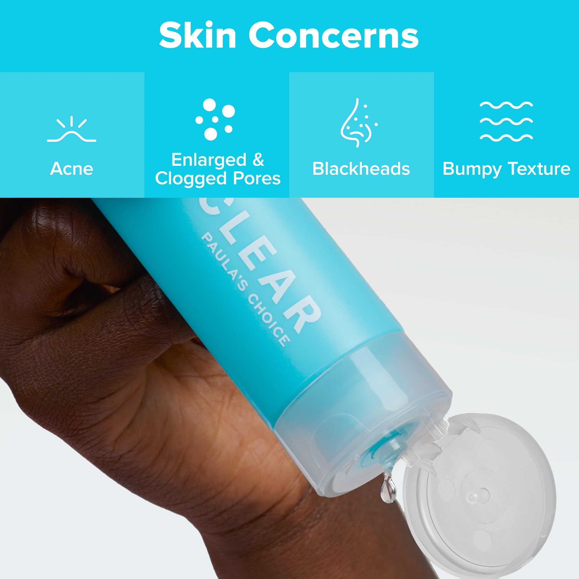 Authentic USA imported Paula's Choice clear skin liquid exfoliant for blackheads