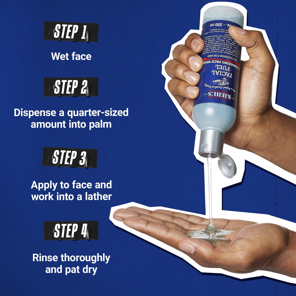 Kiehl's Facial Fuel Men's Gel Cleanser lifestyle usage shot