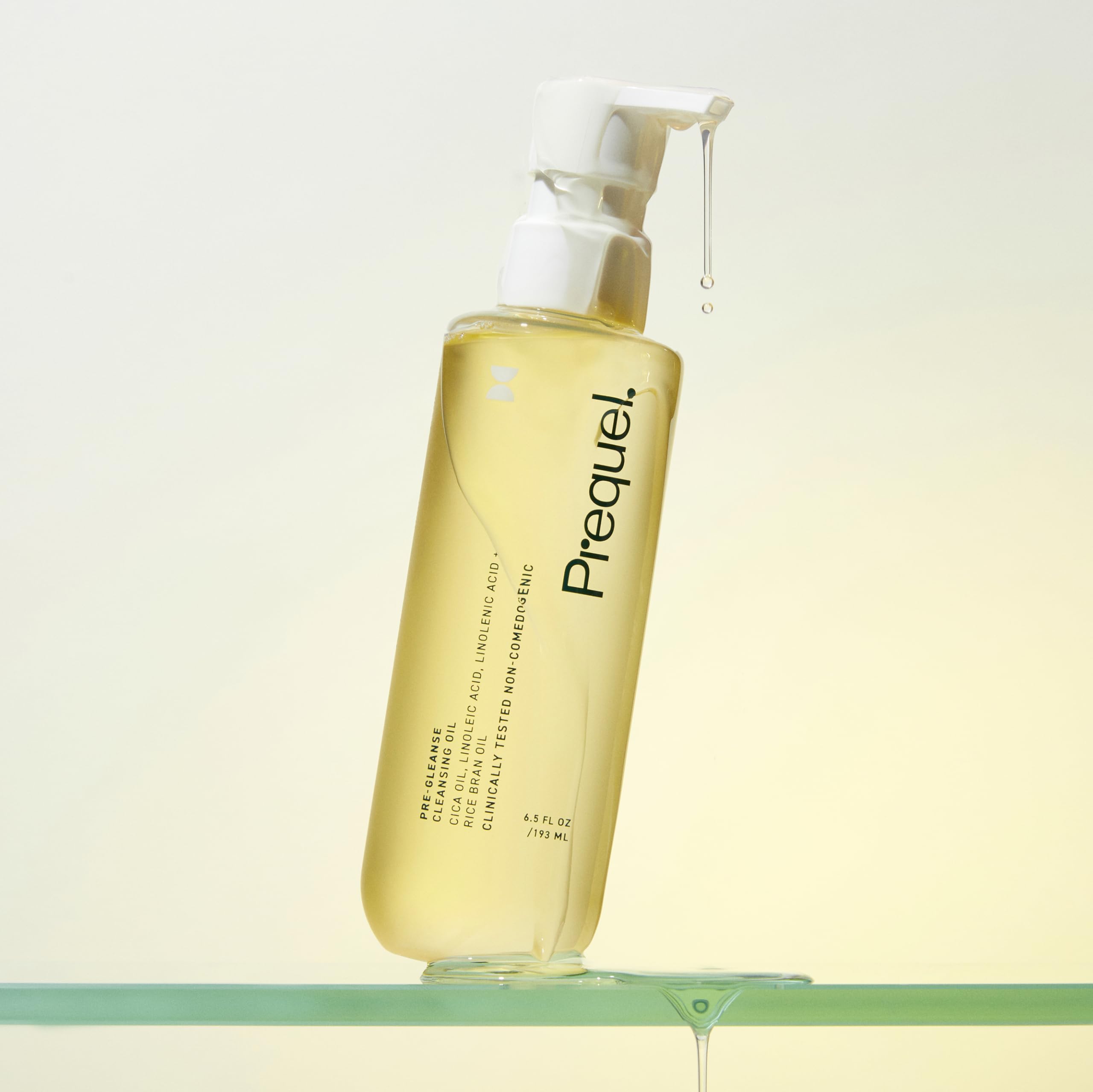 Prequel oil cleanser ingredients and bottle label