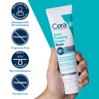CeraVe 150ml acne cleanser bottle next to outer carton