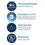 CeraVe benzoyl peroxide wash lifestyle application shot