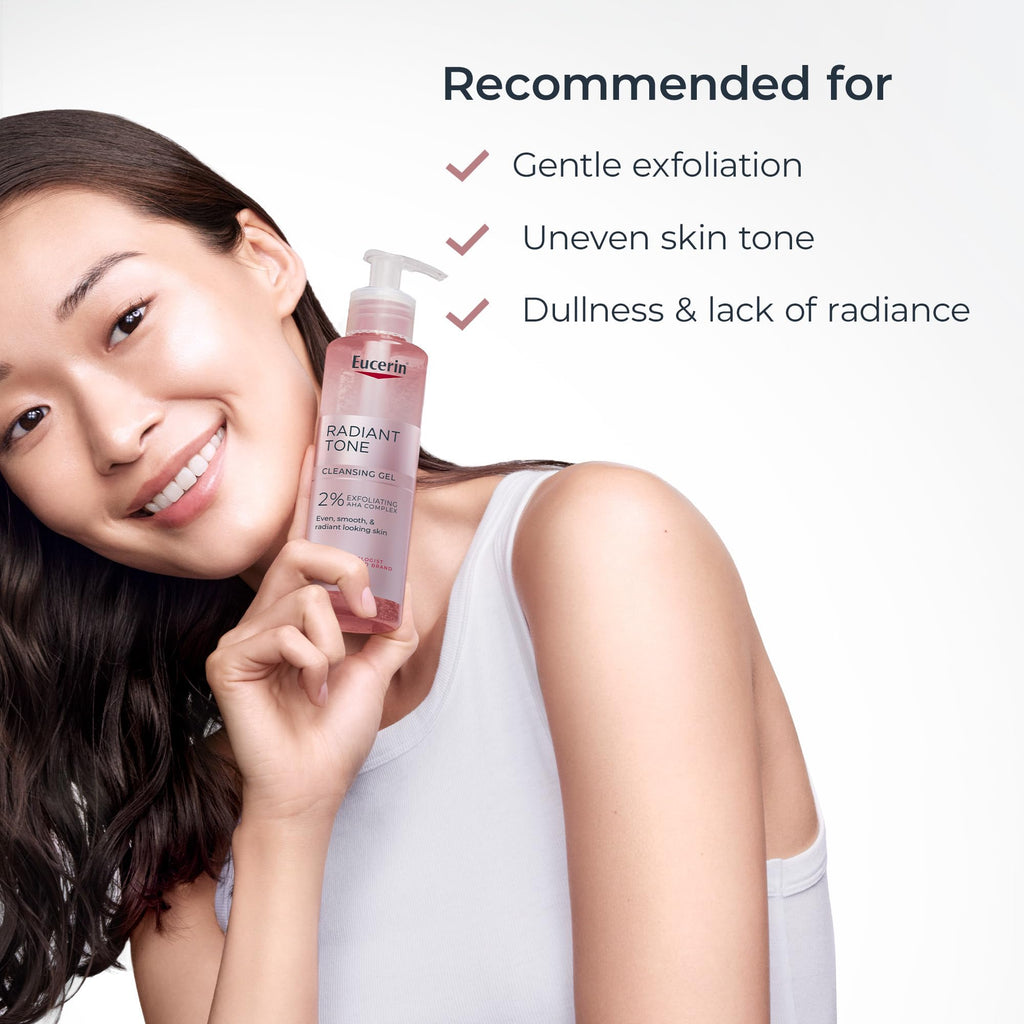 Eucerin Radiant Tone skincare product lifestyle presentation