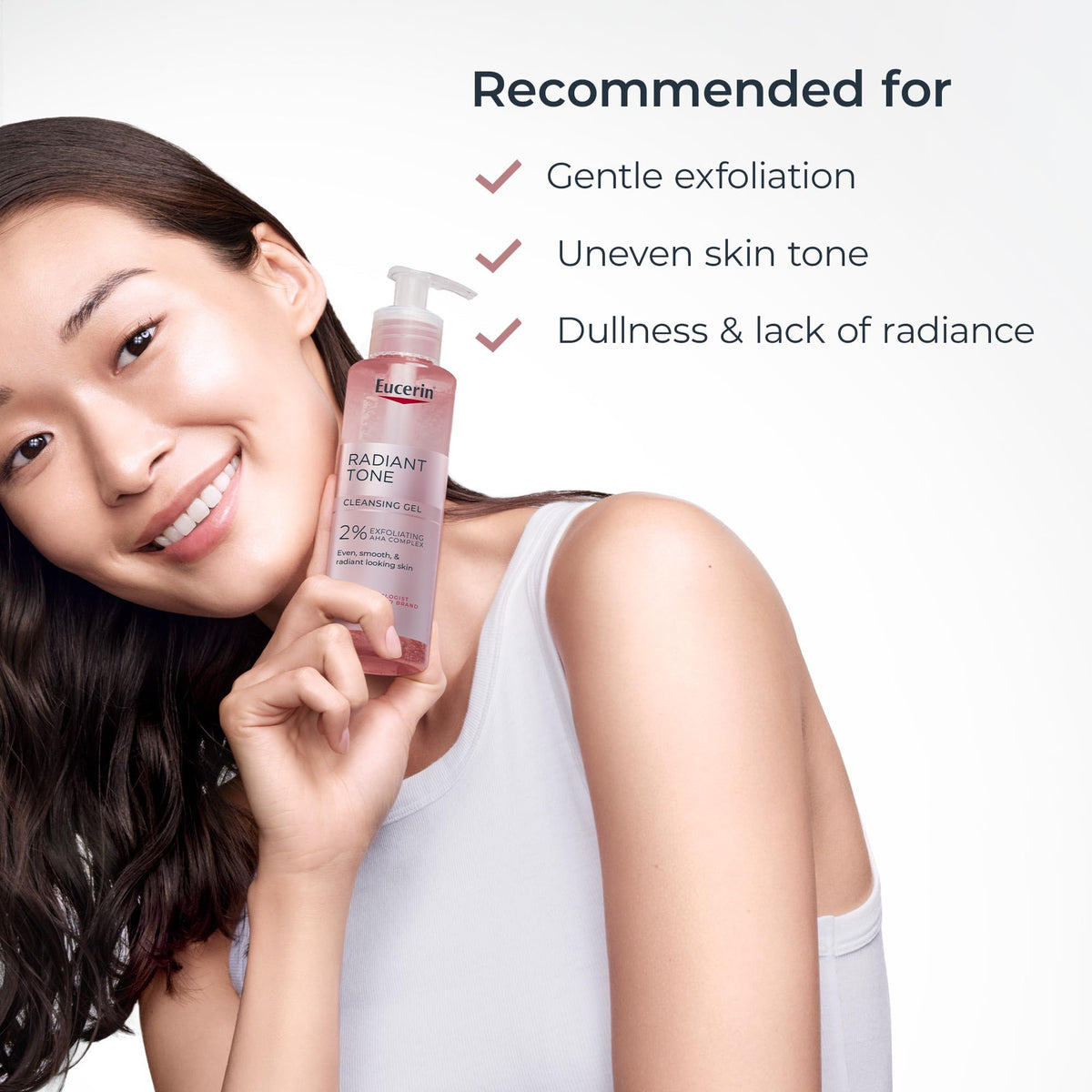 Eucerin Radiant Tone skincare product lifestyle presentation