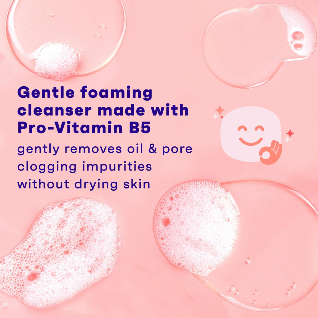 Clean And Clear oil free foaming cleanser texture demonstration